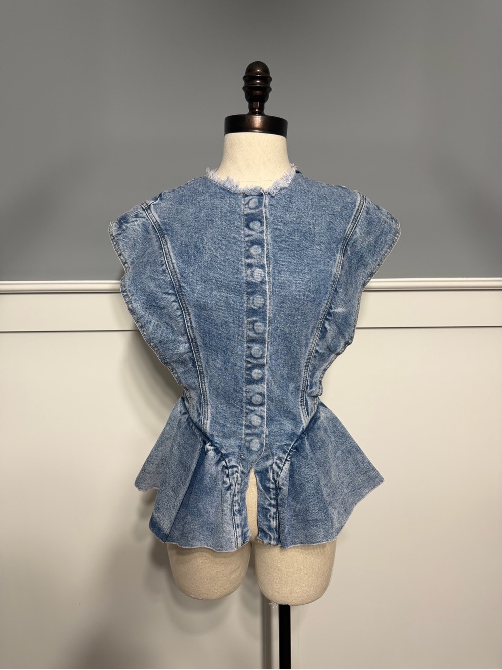 DONT PLAY WITH MY HEART DENIM BLOUSE